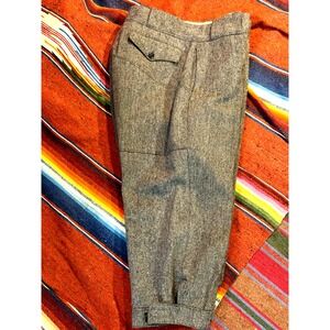 Vintage WOOLRICH Knickers Wool Pants Gray Riding Hunting Hiking USA